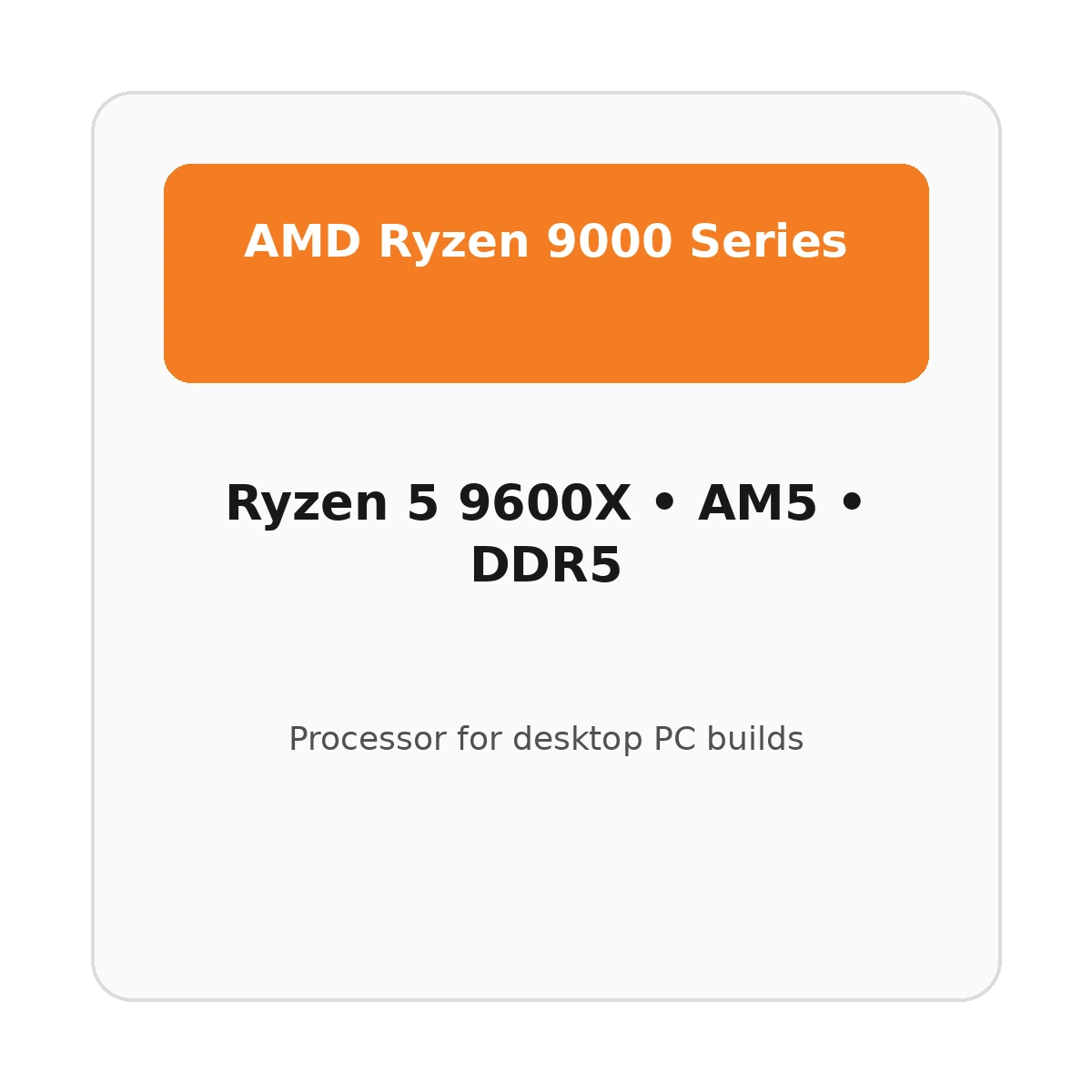 AMD Ryzen 5 Ryzen 5 9600X processor