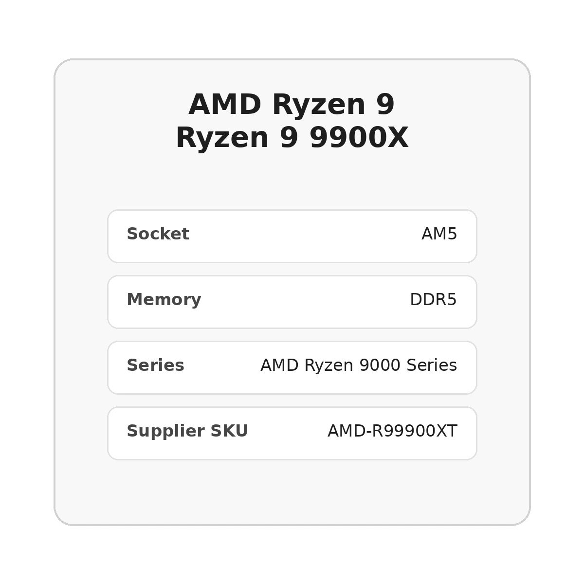 AMD Ryzen 9 Ryzen 9 9900X processor
