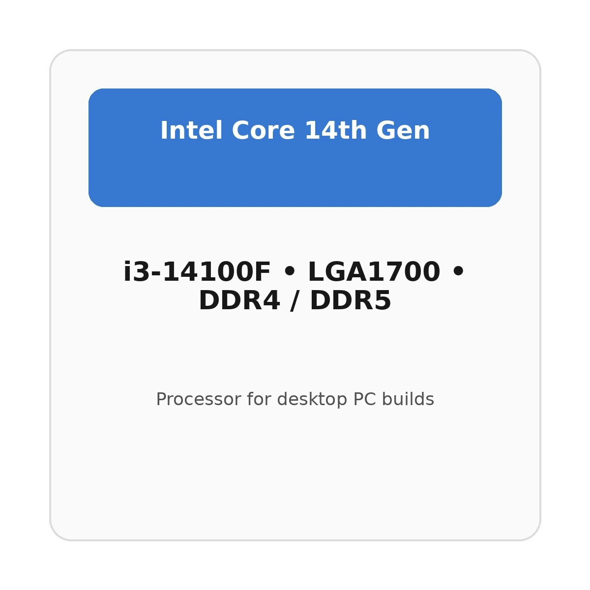 Процессор Intel Core i3 i3-14100F