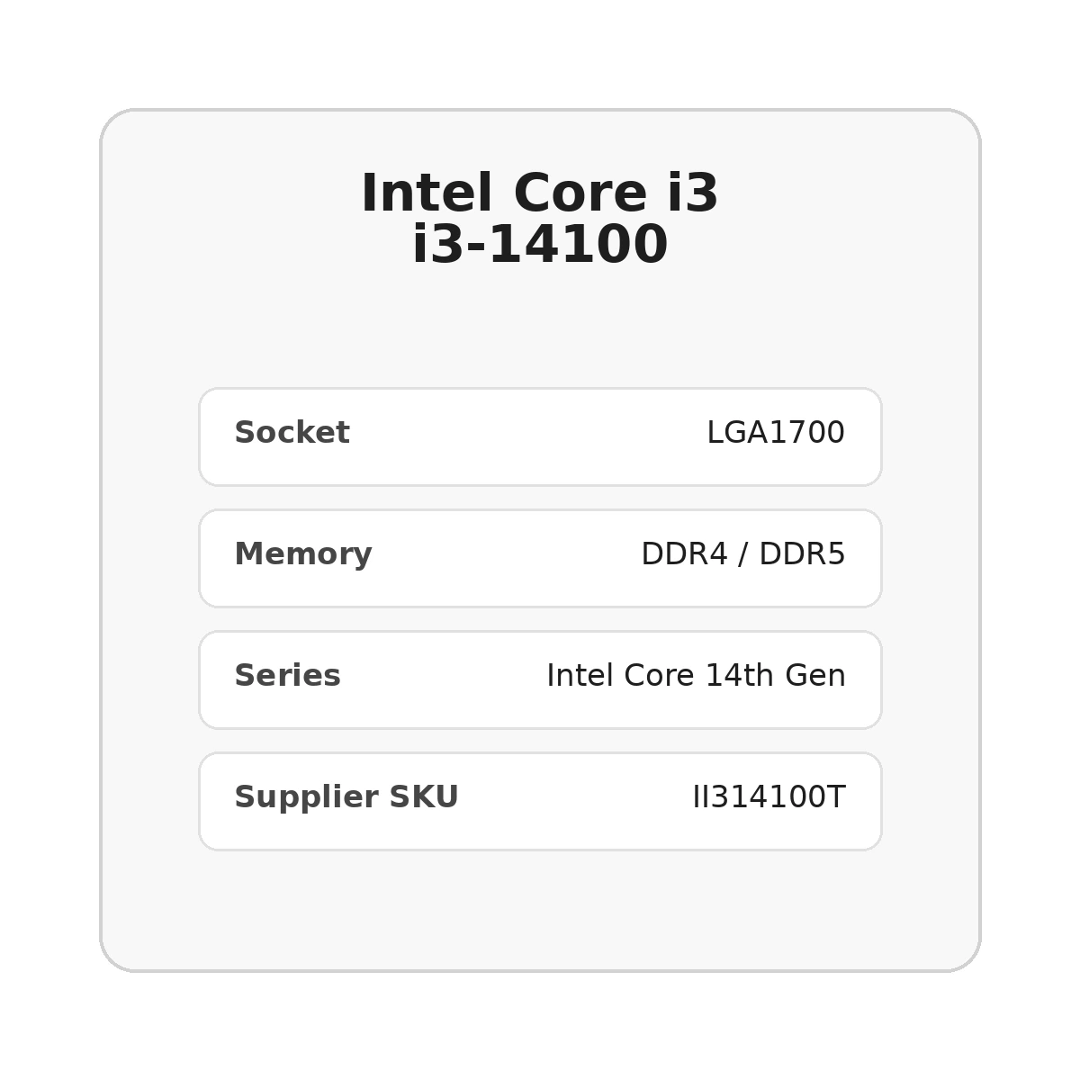 Процессор Intel Core i3 i3-14100
