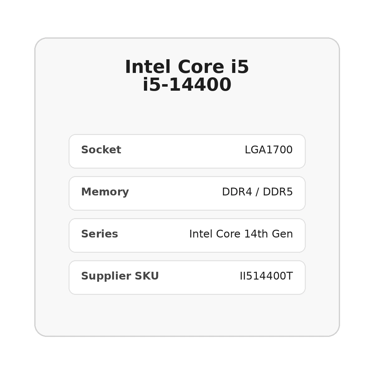 Intel Core i5 i5-14400 processor