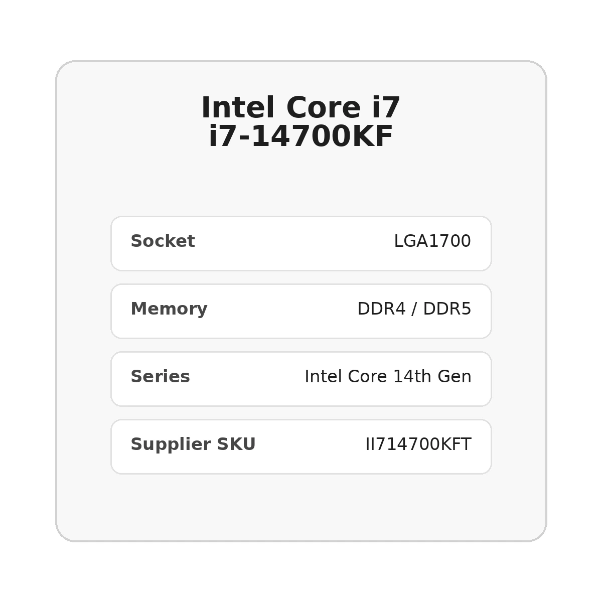 Intel Core i7 i7-14700KF processor