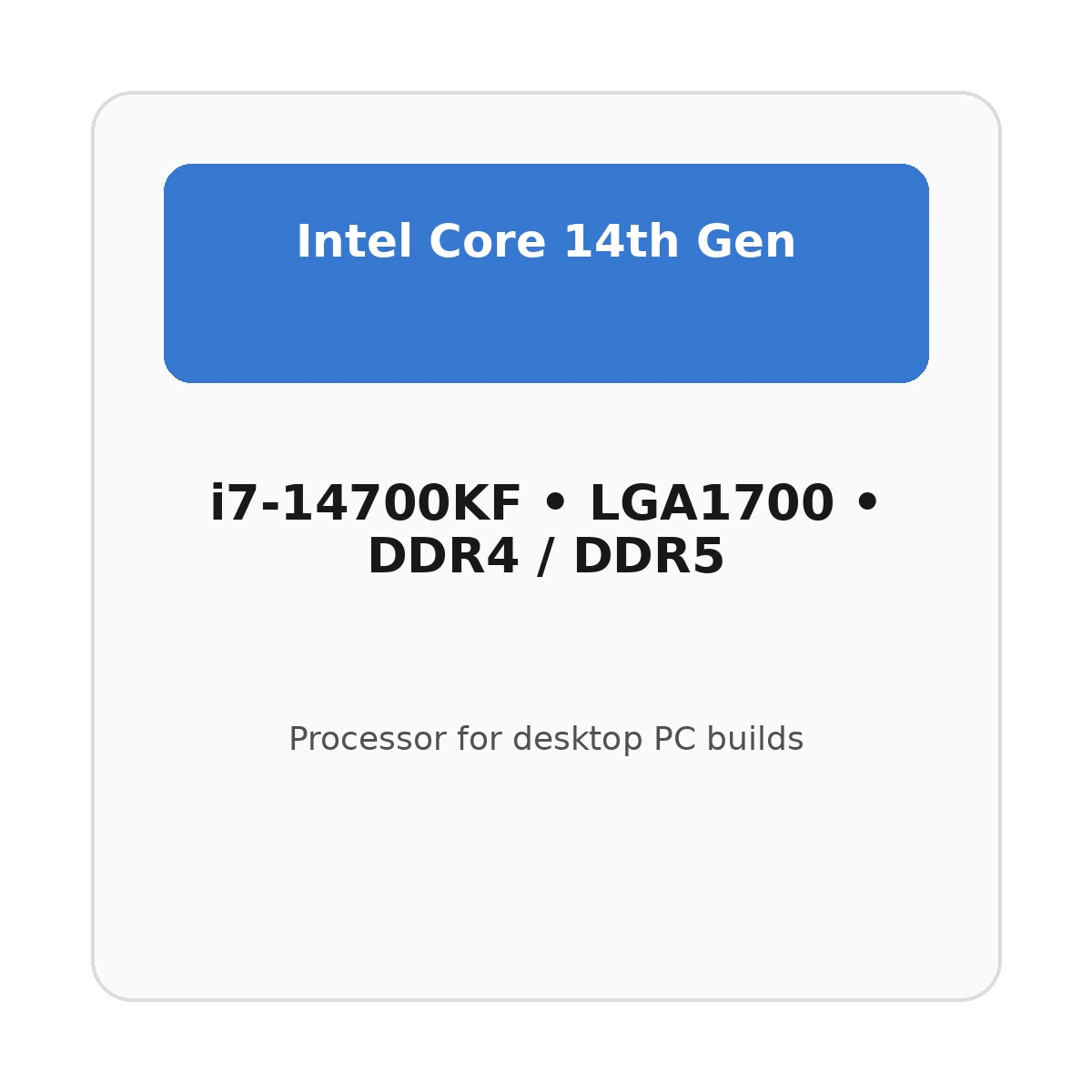 Intel Core i7 i7-14700KF processor