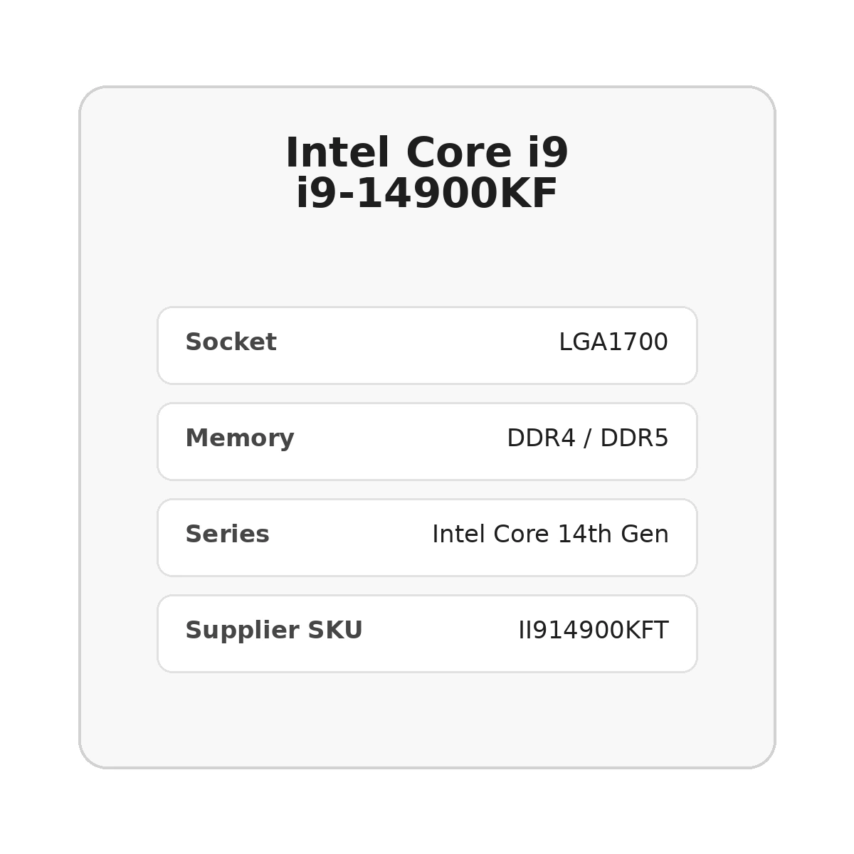 Intel Core i9 i9-14900KF processor