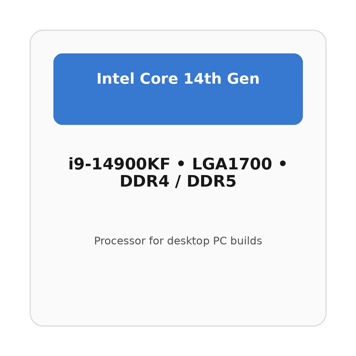 Intel Core i9 i9-14900KF processor