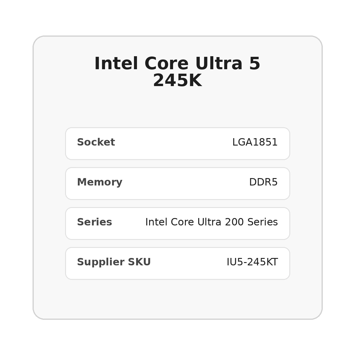 Процессор Intel Core Ultra 5 245K